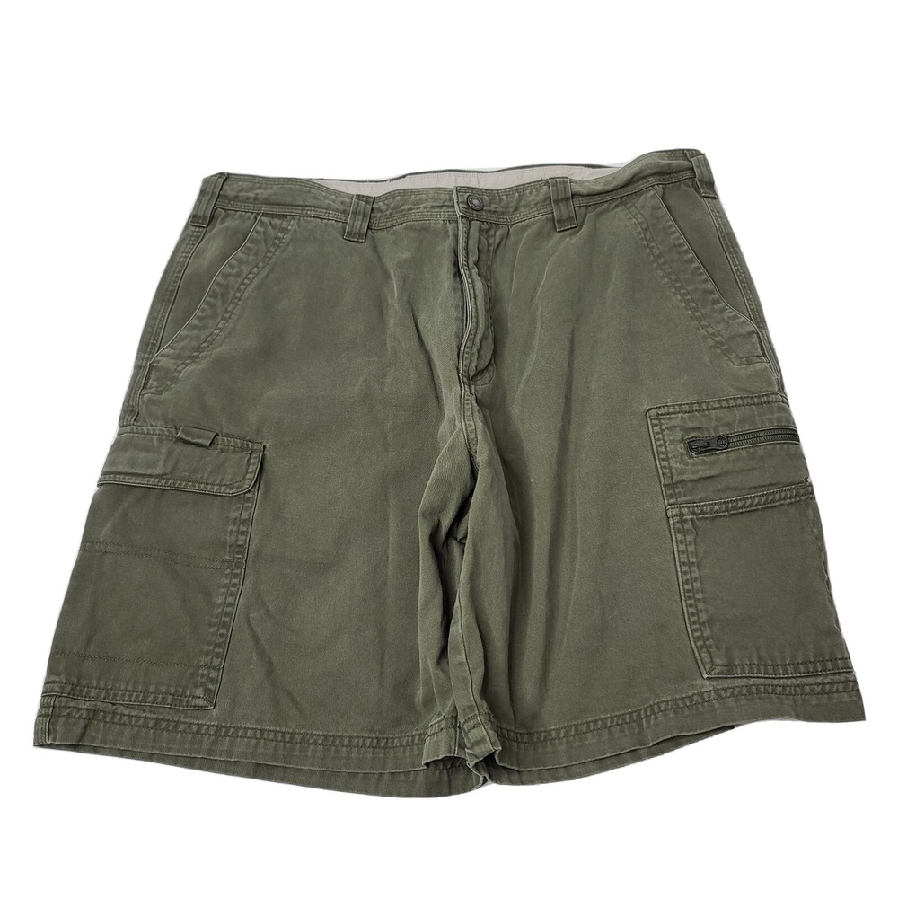 Columbia Men's Size 36 Cotton Khaki Cargo Shorts OD Green 9 in inseam EUC